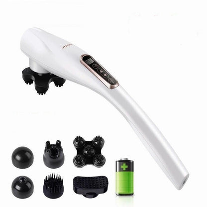 Masajeador corporal vibratorio de 6 cabezales