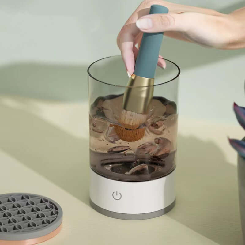 Limpiador automático de brochas de maquillaje