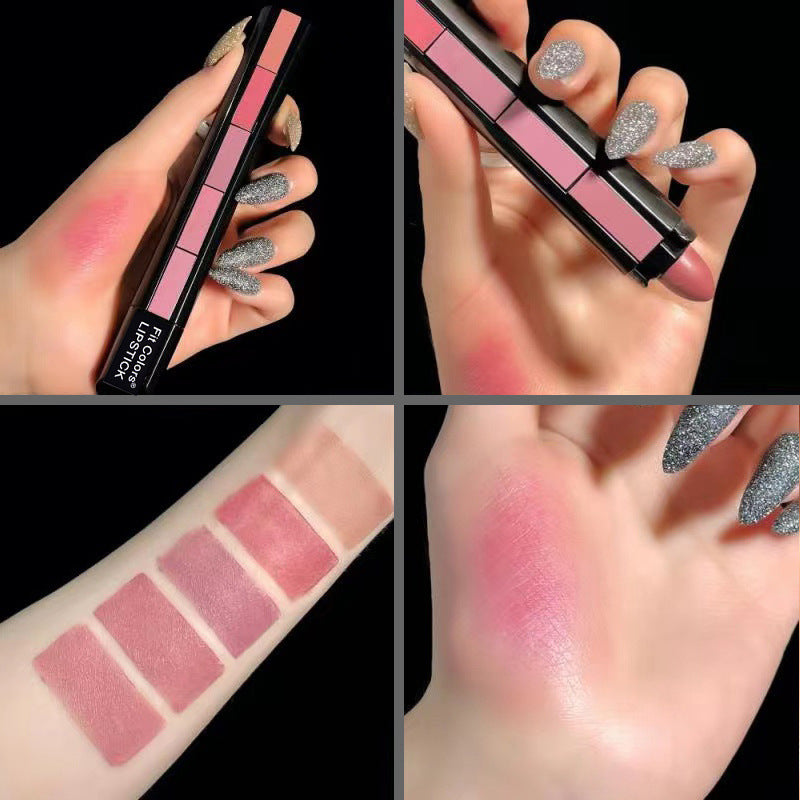 Lápiz labial mate aterciopelado 5 en 1