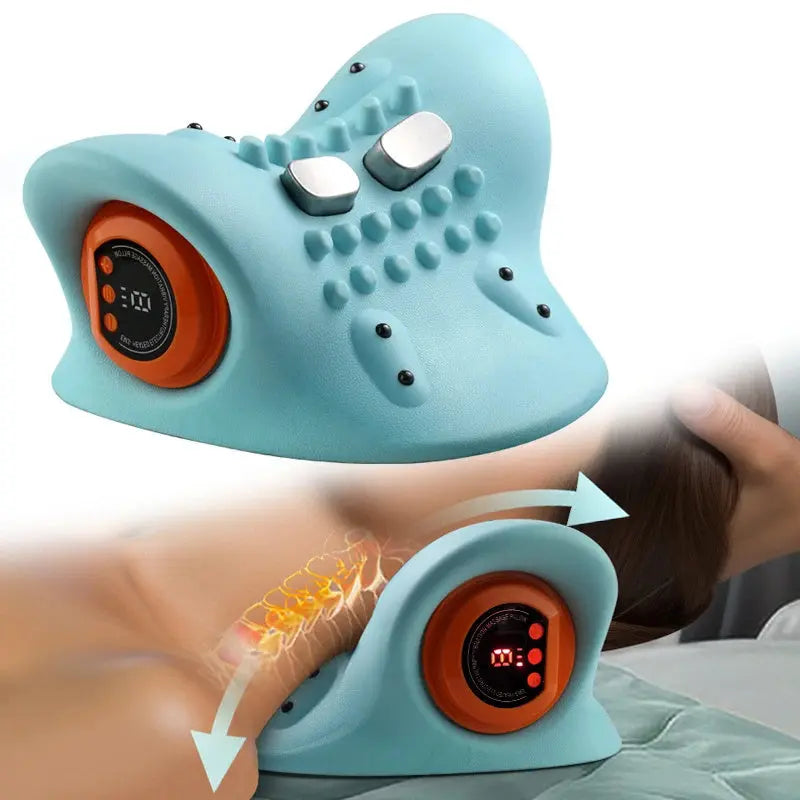 Almohada de masaje para aliviar la columna cervical