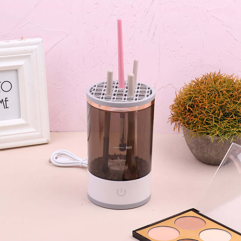 Limpiador automático de brochas de maquillaje