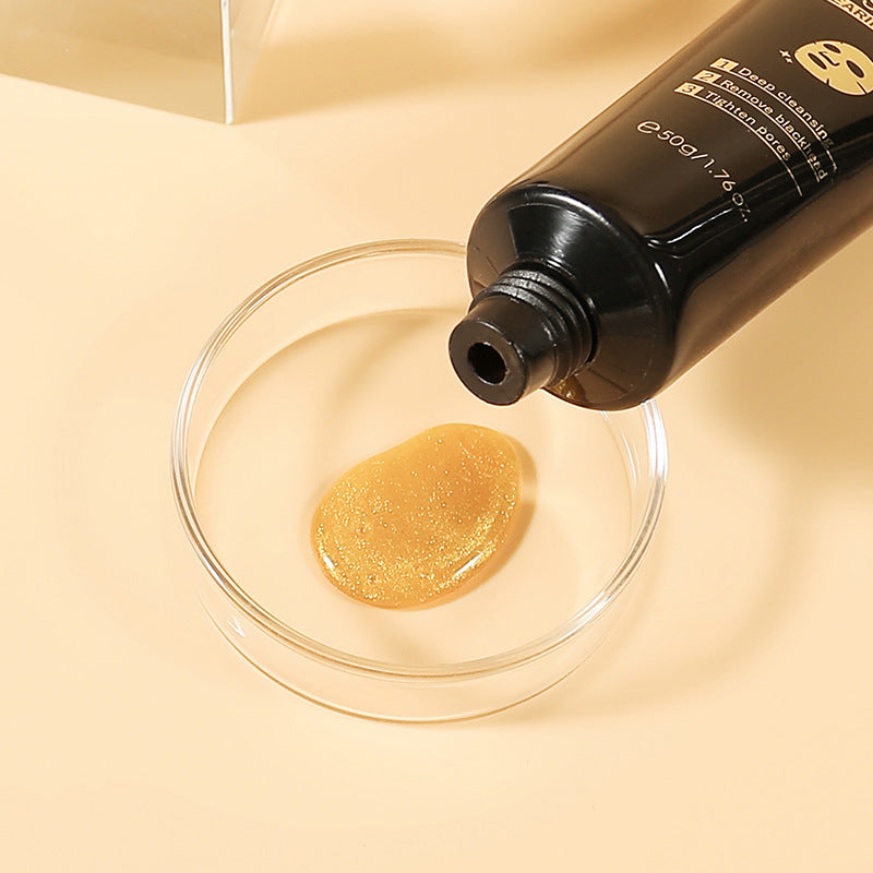 Mascarilla hidratante de lágrima de caracol con lámina de oro.