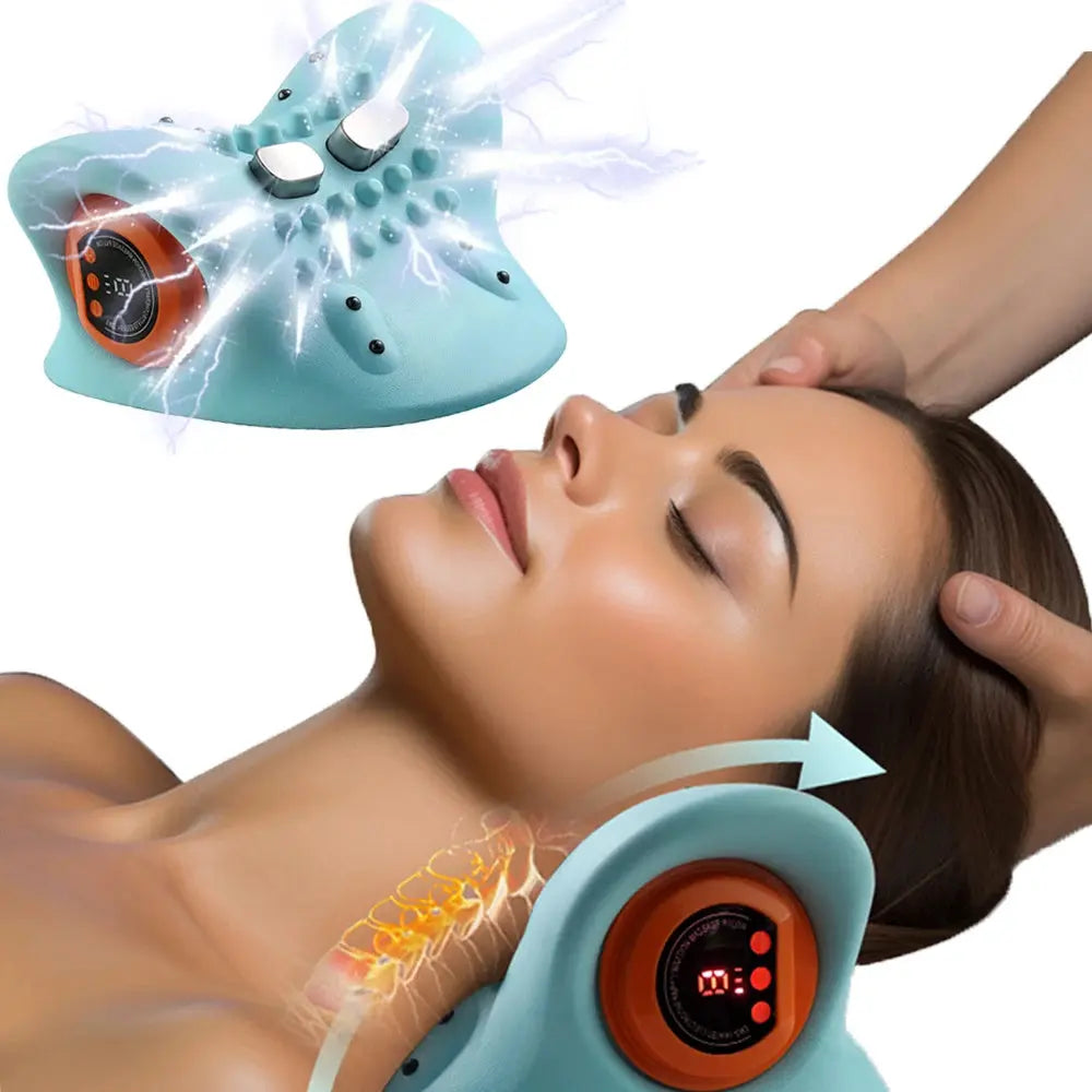 Almohada de masaje para aliviar la columna cervical